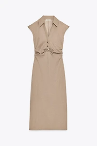 POLO COLLAR MIDI DRESS