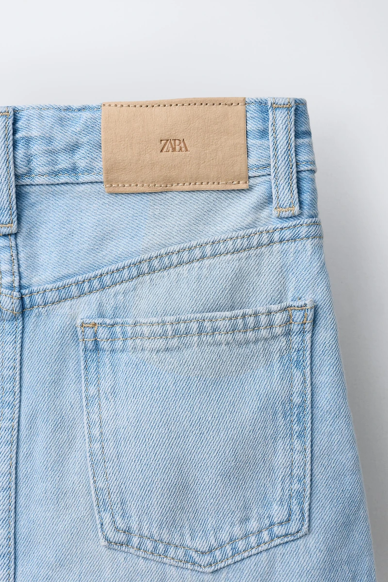 BUTTON-FRONT DENIM MIDI SKIRT