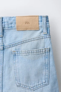 BUTTON-FRONT DENIM MIDI SKIRT