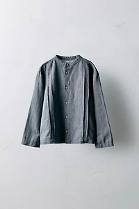 2-5 YEARS/ LIMITED EDITION LINEN PLEATED SHIRT