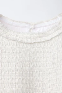 PLAIN SHIRT WITH STRUCTURAL VEST AND BOWS