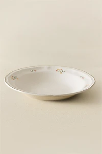 ASSIETTE CREUSE PORCELAINE FLORALE