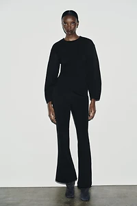 INTERLOCK WIDE LEG PANTS