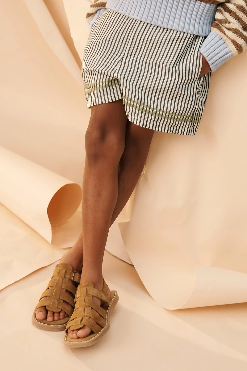 CONTRAST EMBROIDERED STRIPED SHORTS LIMITED EDITION