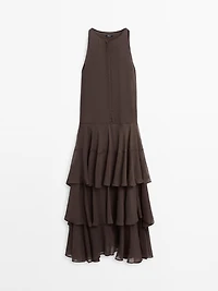 Long flowing dress with ruffles