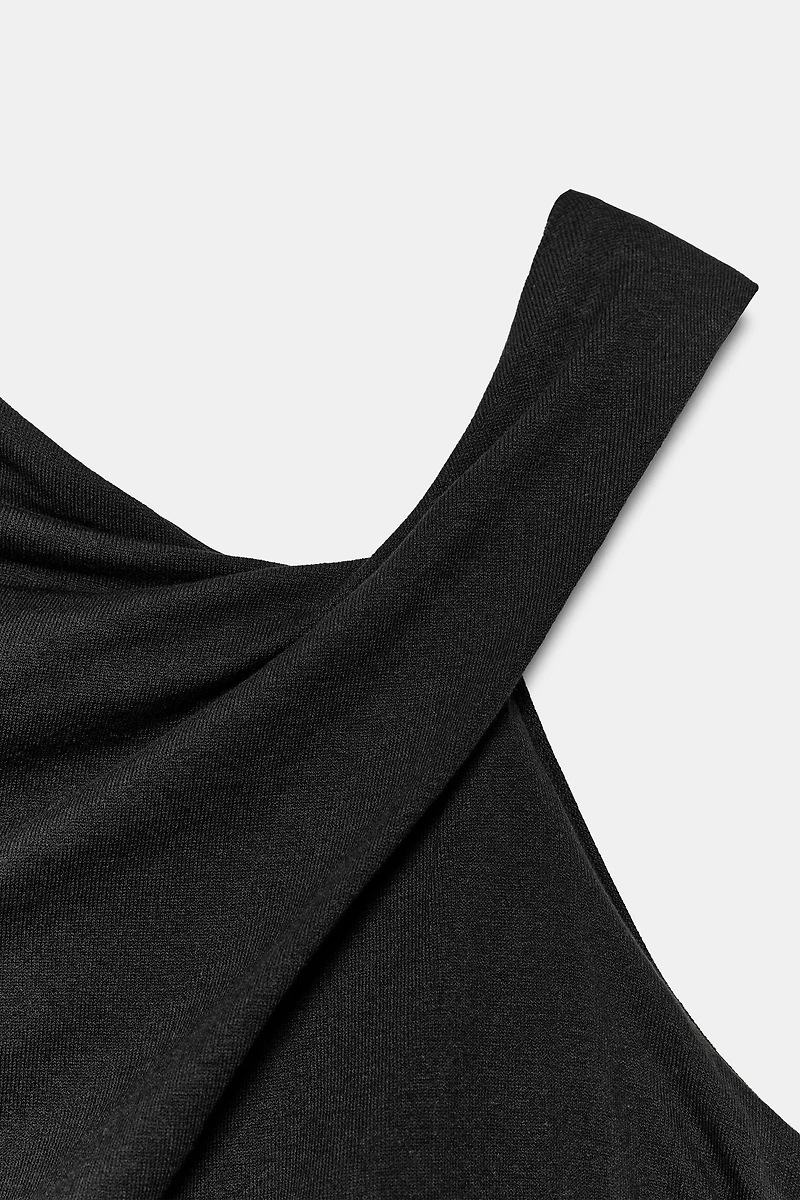 ASYMMETRIC DRAPED T-SHIRT