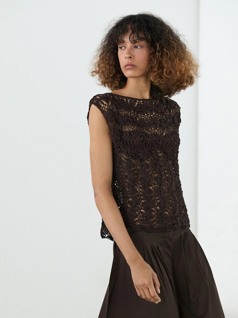 Crochet knit top