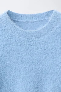 HAIR EFFECT KNIT SWEATER