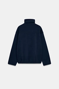 INTERLOCK HIGH-NECK BOMBER JACKET