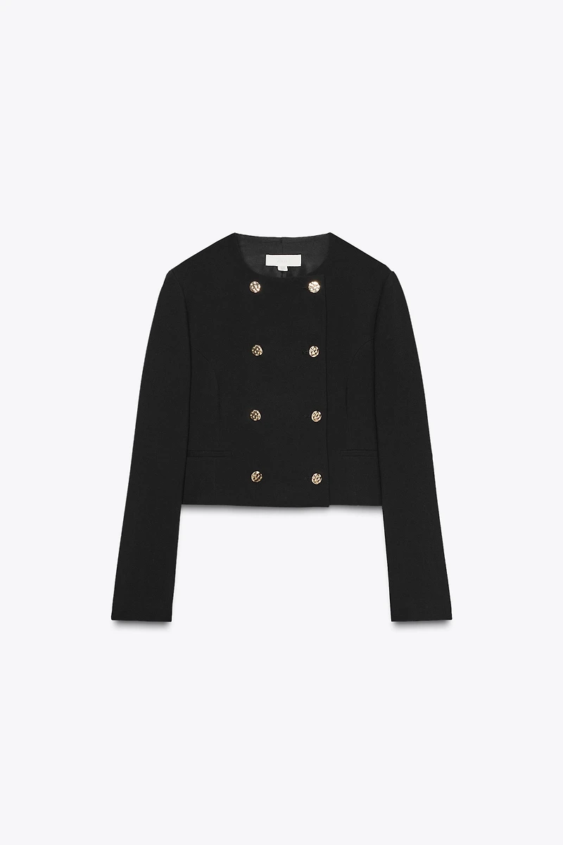 DOUBLE BREASTED SHORT BLAZER