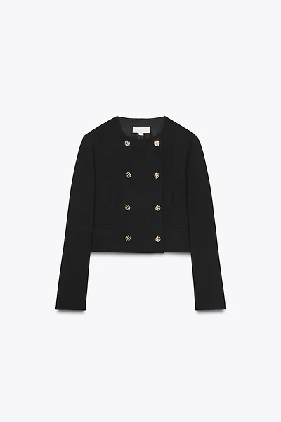 DOUBLE BREASTED SHORT BLAZER