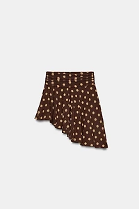 ASYMMETRIC POLKA DOT SKIRT