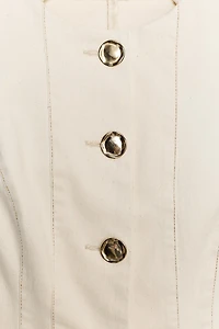 STITCHED PEPLUM VEST