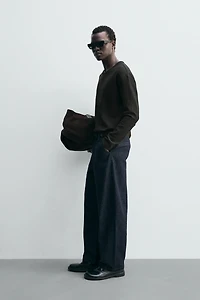 RIBBED HENLEY T-SHIRT