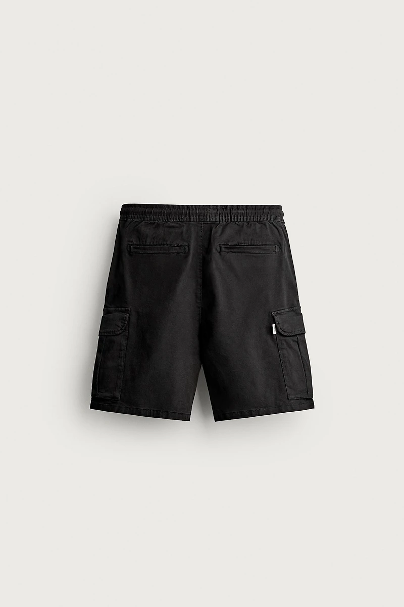 BERMUDA CARGO RELAXED FIT DÉLAVÉ