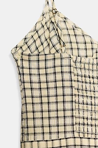 ROBE MI-LONGUE À BRETELLES CARREAUX