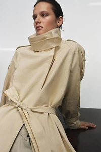 ZW COLLECTION HIGH-NECK TRENCH COAT