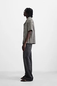 CHEMISE JACQUARD CONTRASTÉE