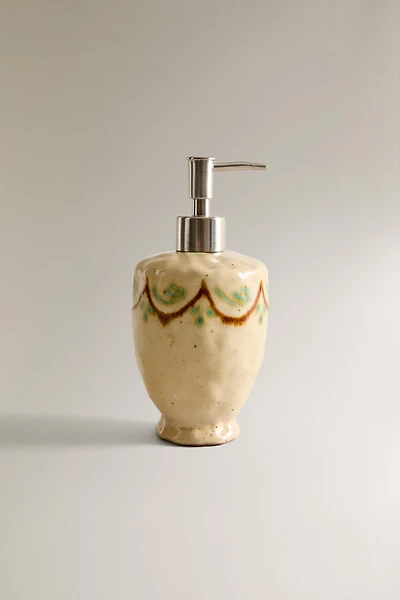 DISTRIBUTEUR SAVON CÉRAMIQUE PEINTE