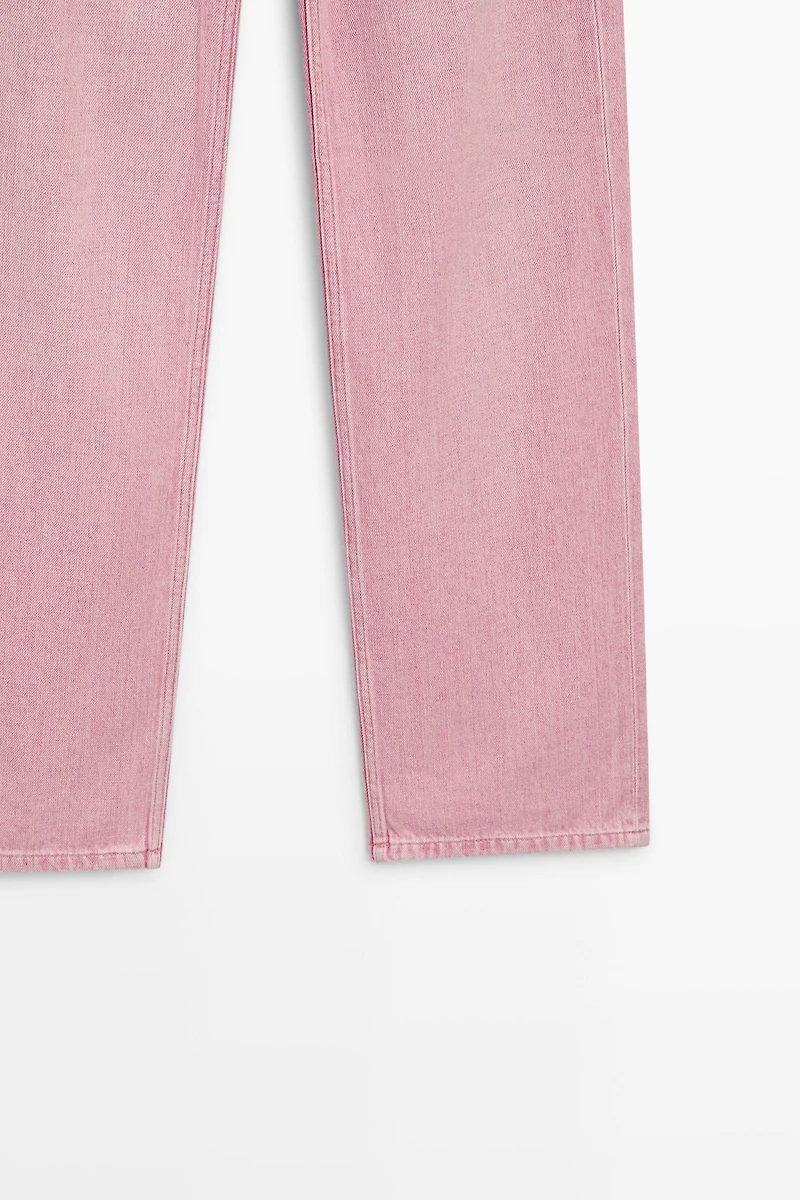 Low-rise straight-leg jeans