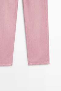 Low-rise straight-leg jeans