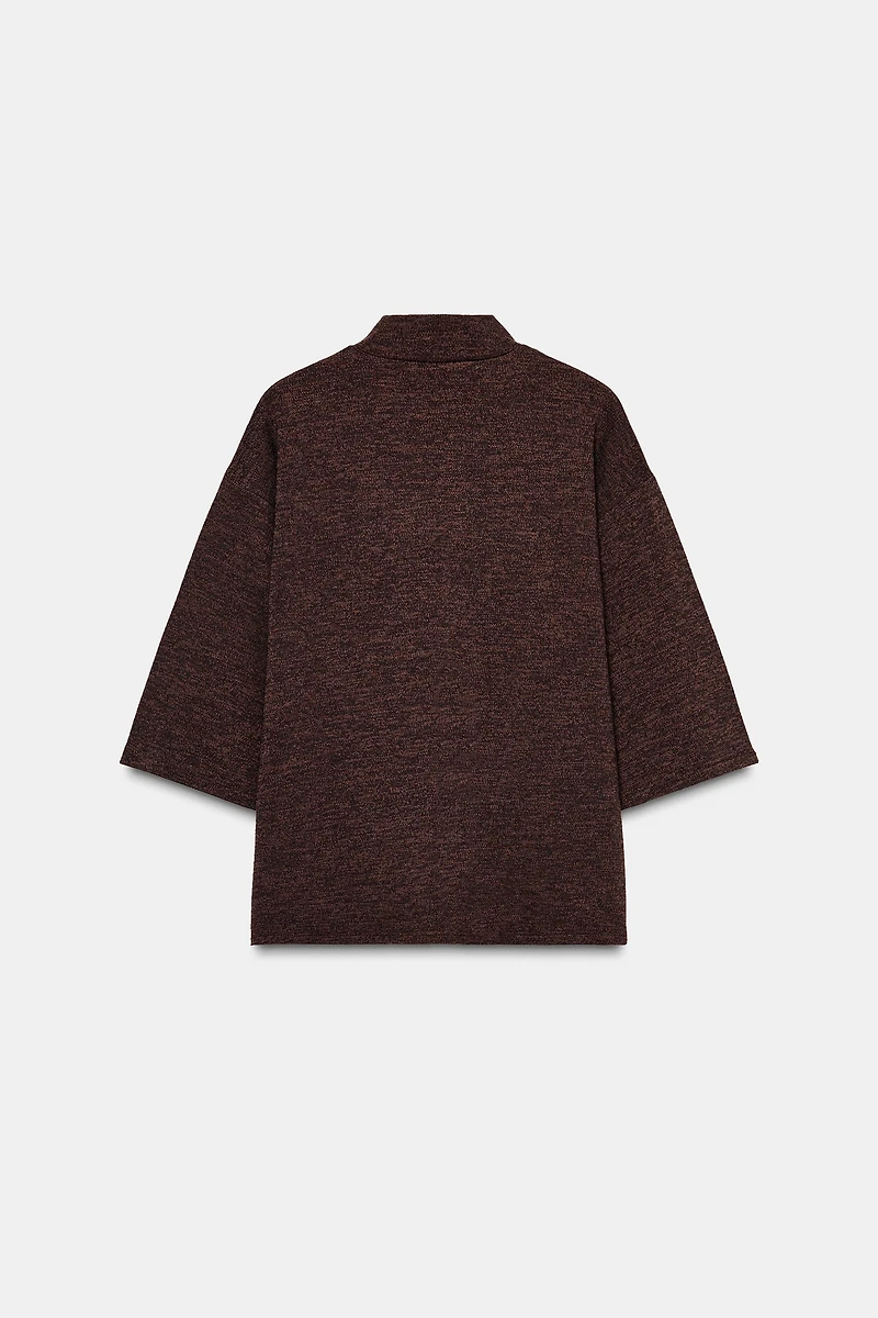 MOCK NECK PIQUÉ T-SHIRT