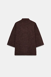 MOCK NECK PIQUÉ T-SHIRT