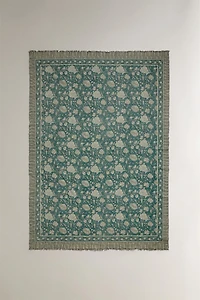 COUVERTURE COTON FLORAL