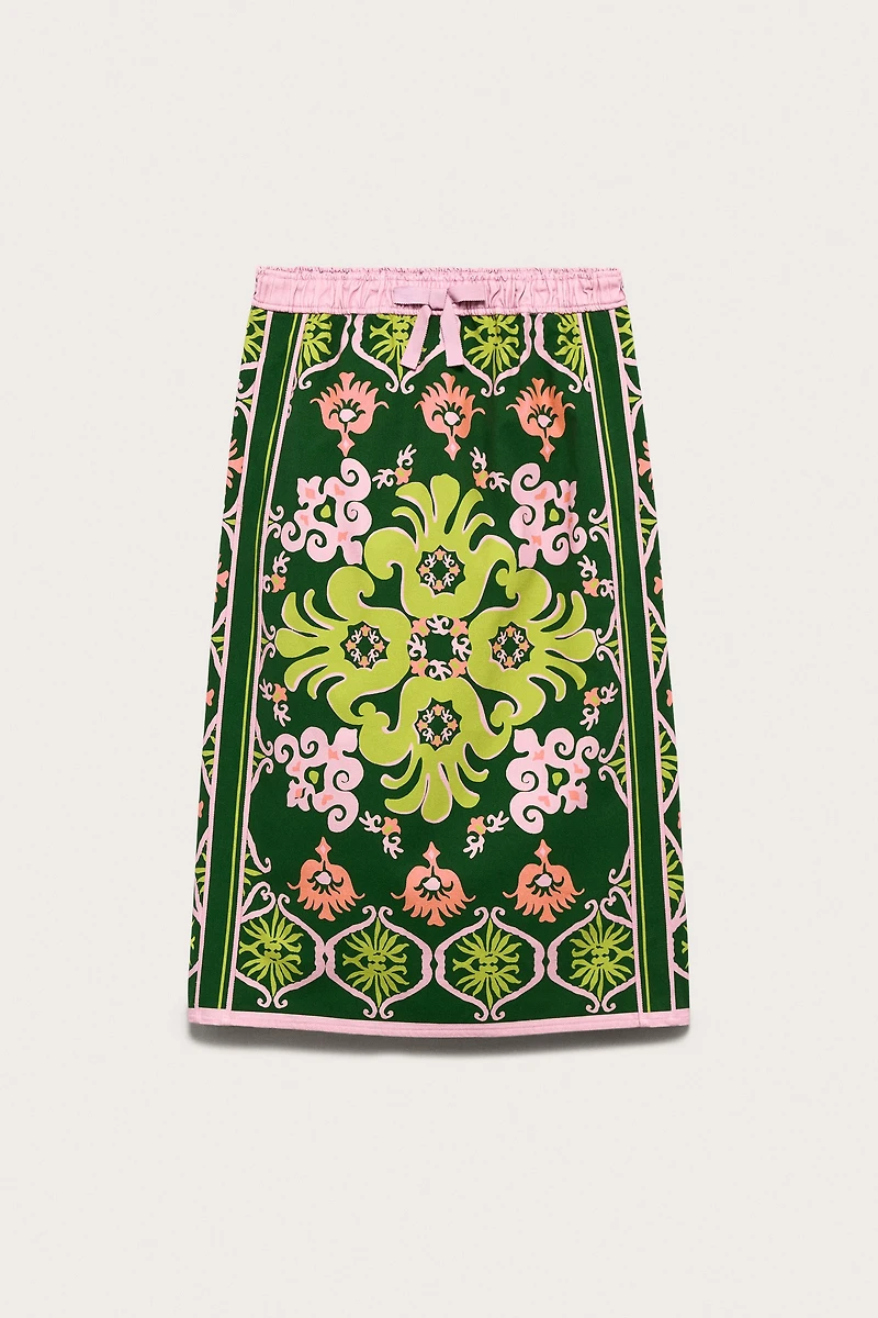 LIMITED EDITION PRINTED MIDI SKIRT