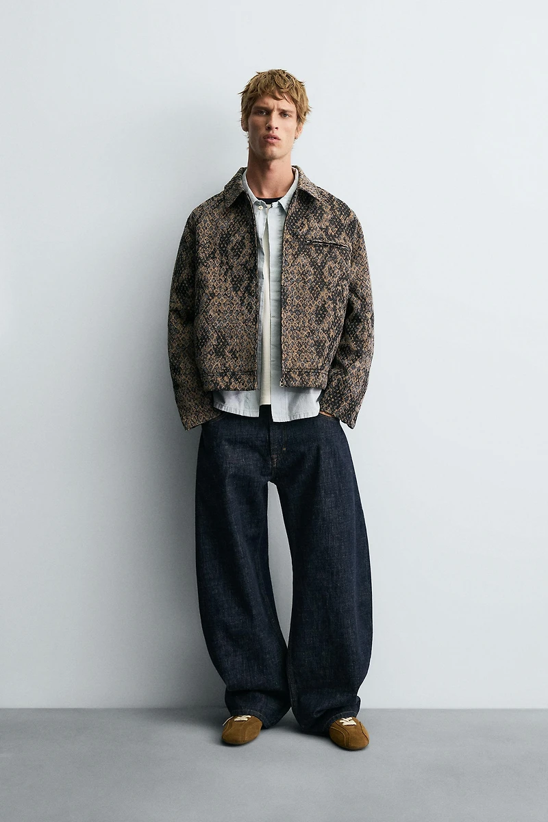 TEXTURED JACQUARD JACKET
