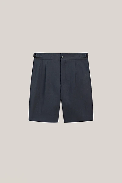 Total look darted linen Bermuda shorts - LIMITED EDITION