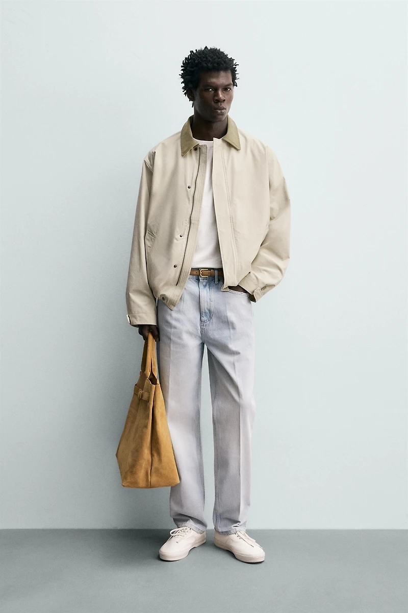 BLOUSON TECHNIQUE COL EN CONTRASTE