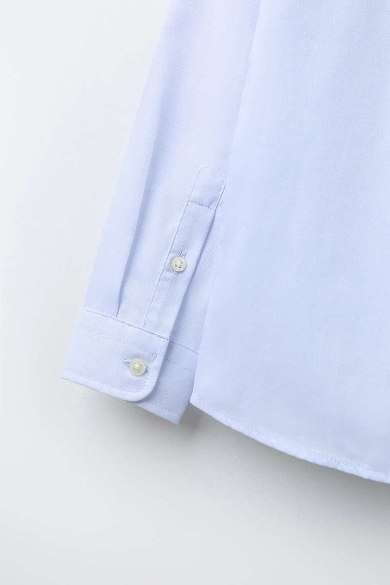 PLAIN TEXTURED DRESS SHIRT