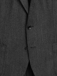Herringbone wool blend blazer