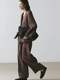 Veste sans revers 100% lin