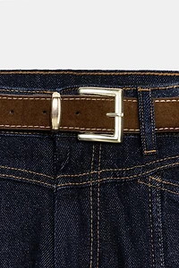 Z1975 MID-RISE STRAIGHT SLIM BELTED JEANS