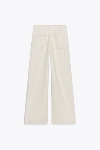 Z1975 BEADED HIGH RISE WIDE LEG JEANS