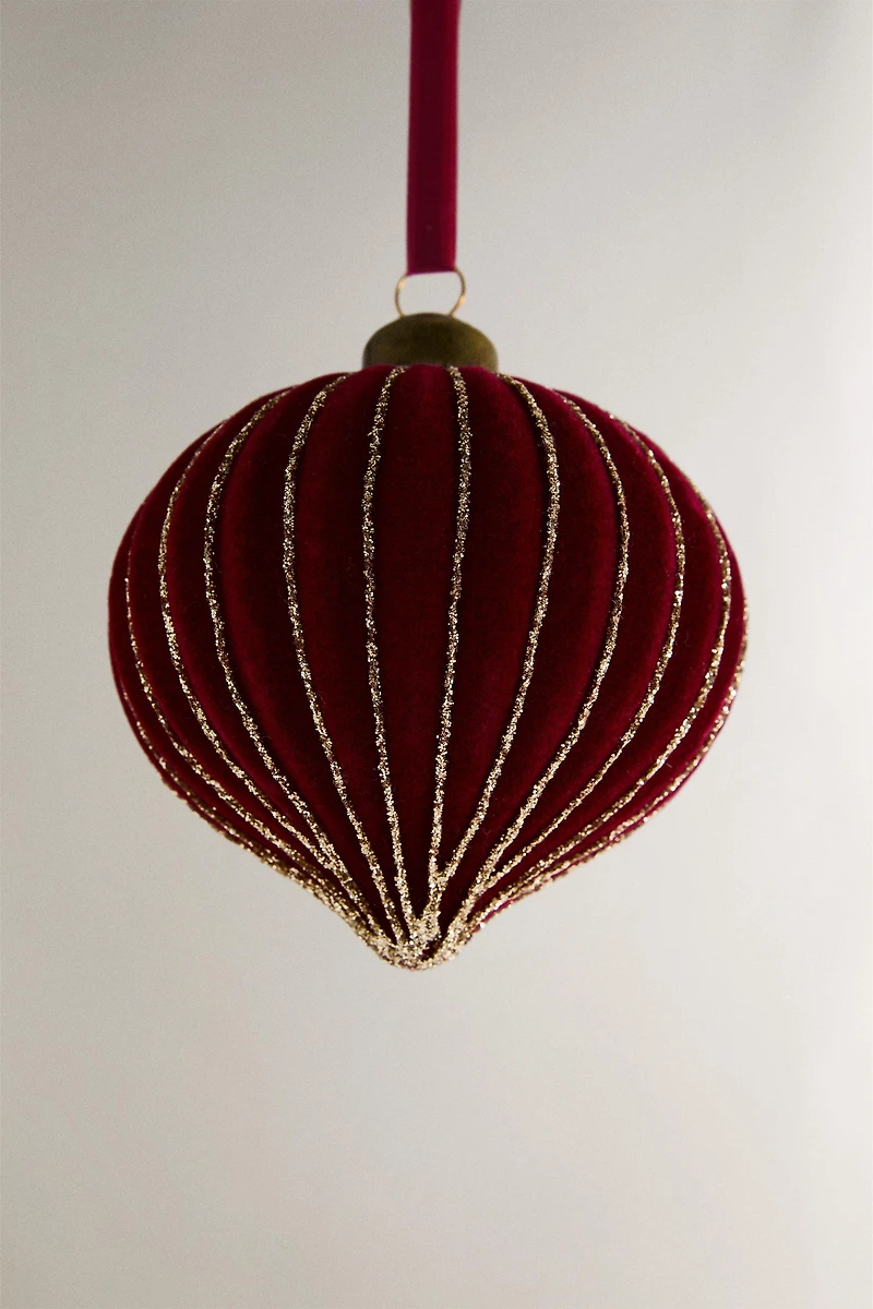 DIAMOND VELVET CHRISTMAS TREE ORNAMENT