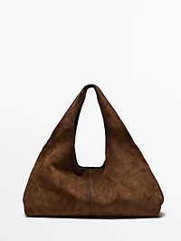 Sac lady moyen format en croûte de cuir