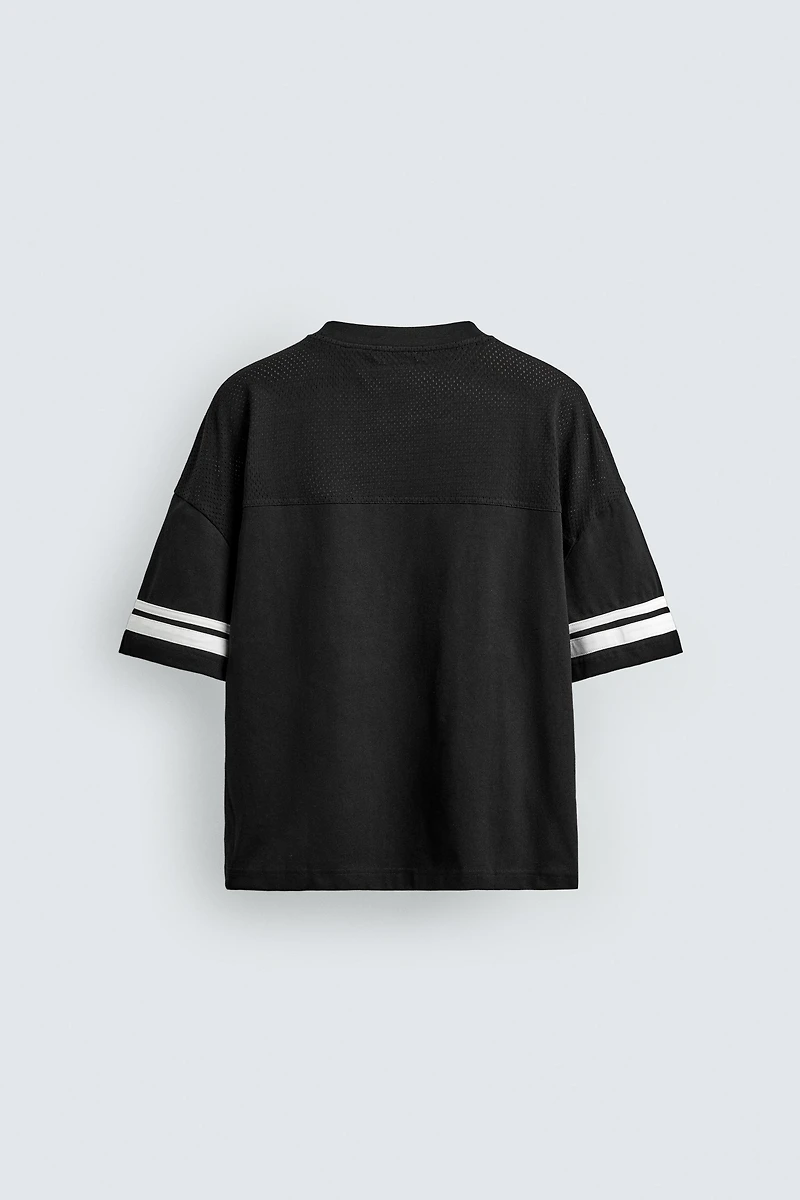 TEXTURED PRINT T-SHIRT