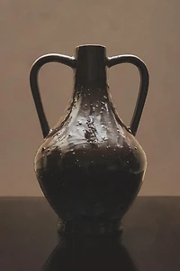 BROWN CERAMIC VASE