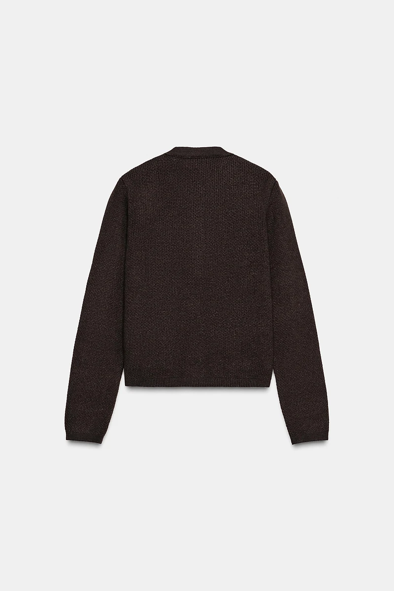 GOLDEN BUTTON KNIT CARDIGAN
