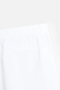 REGULAR FIT LINEN COTTON SHORTS