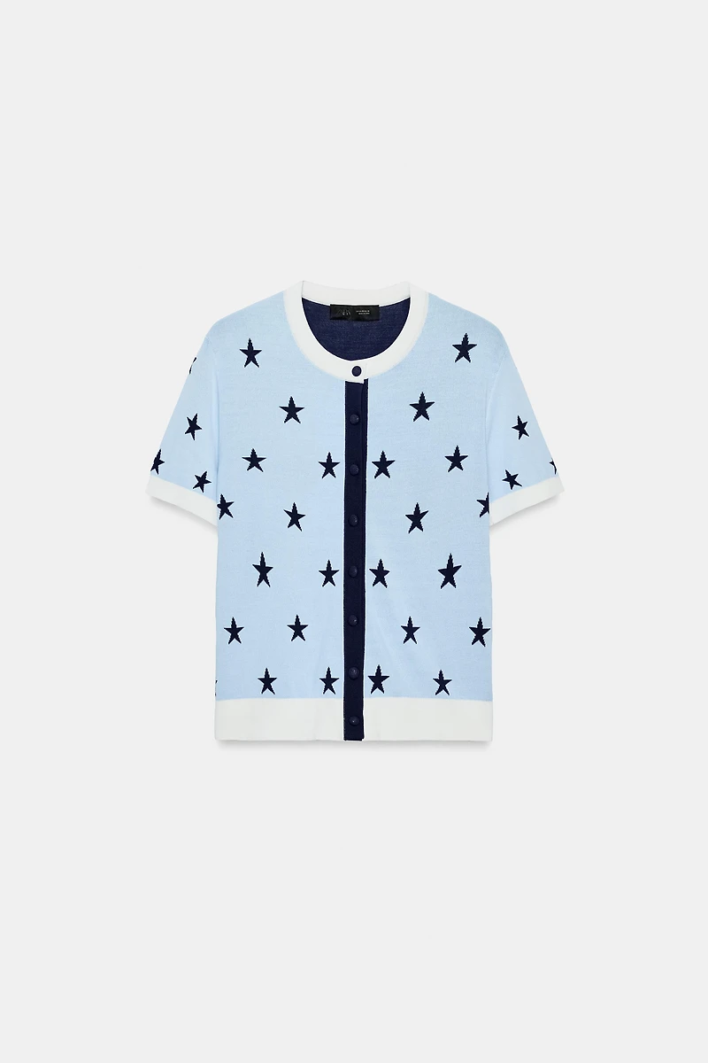 GILET EN MAILLE ÉTOILES