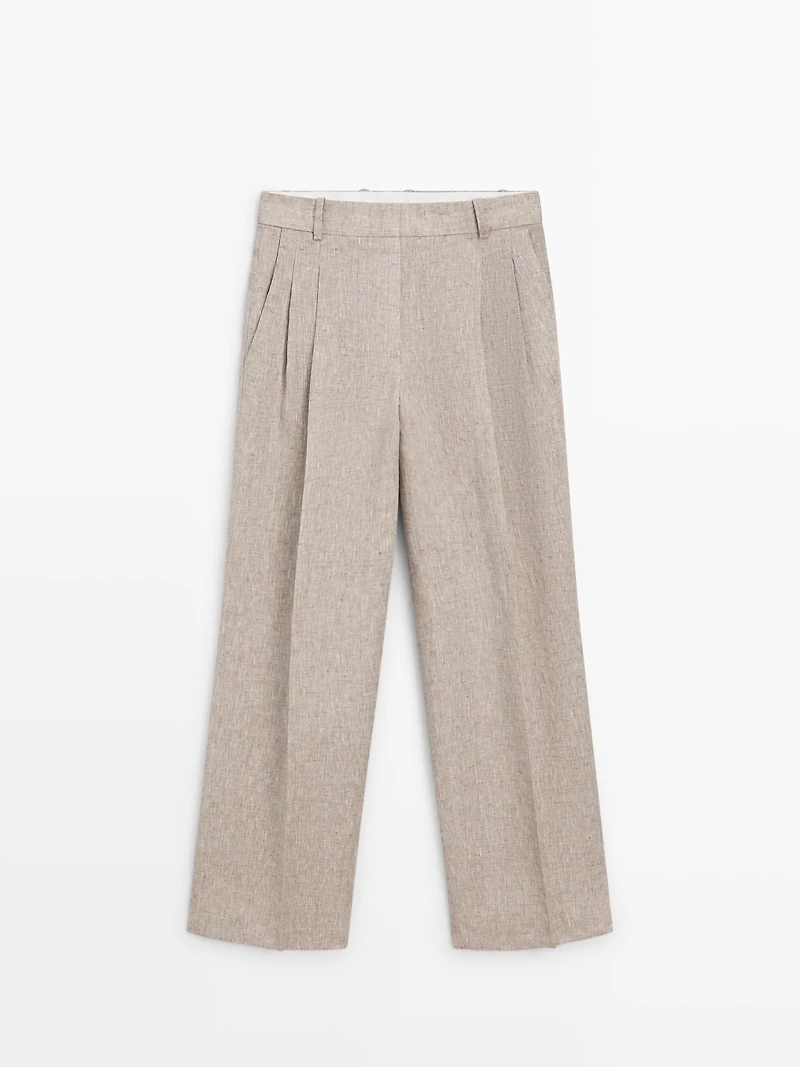 Linen suit trousers