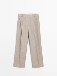 Linen suit trousers