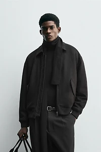 FAUX SUEDE QUILTED JACKET