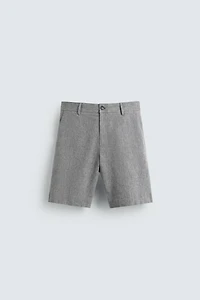 COTTON LINEN SHORTS