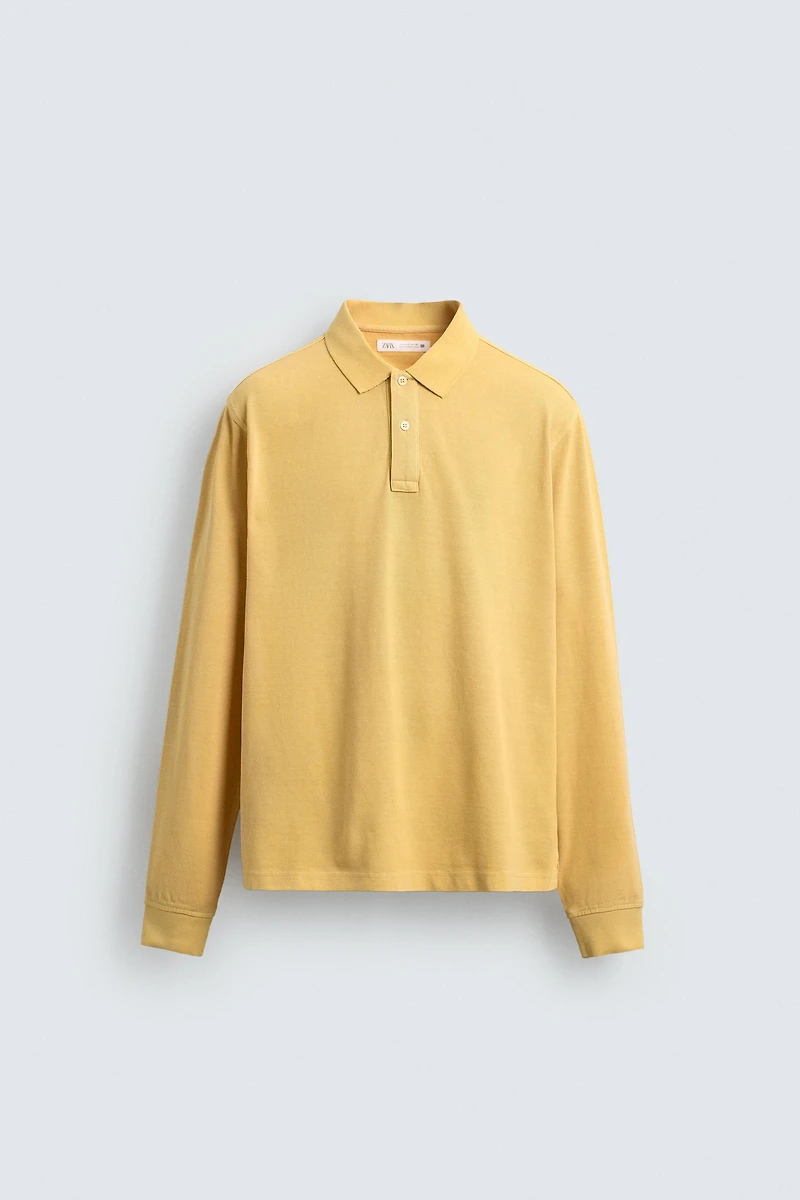 WASHED REGULAR FIT PIQUÉ POLO