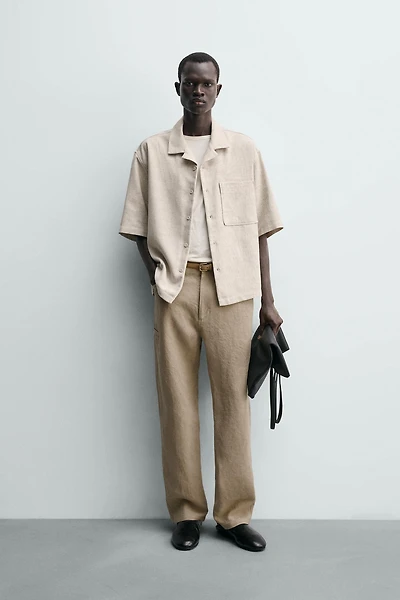 BOXY FIT TEXTURED SHIRT